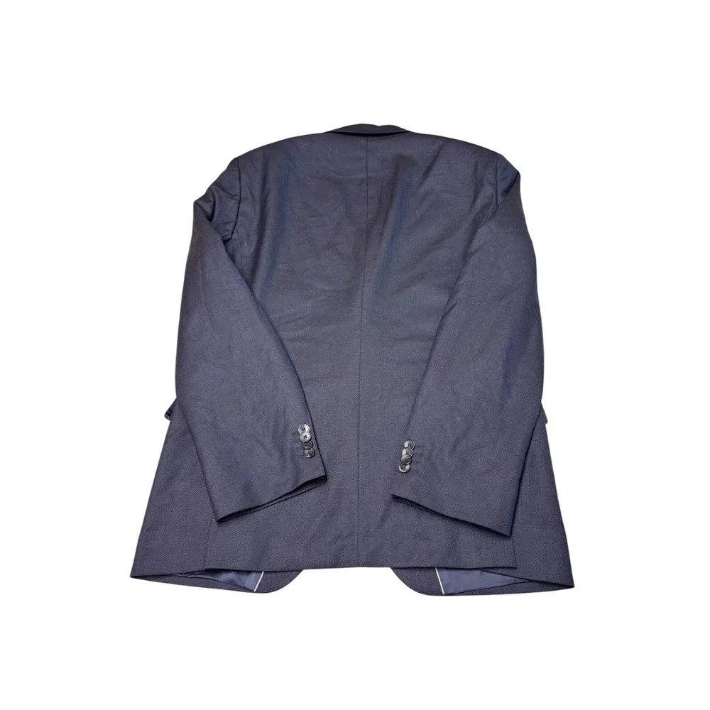 Hugo Boss Navy Blue Drago Italian Virgin Wool Blazer Sport Coat 42R Mens